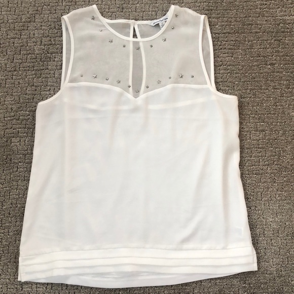 American Eagle Outfitters Tops - American Eagle White Star Studded Tank